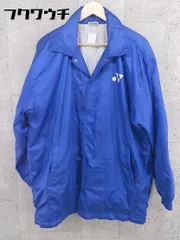 ◇ YONEX ヨネックス ロゴ プリント 長袖 ジャケット サイズL ブルー ホワイト メンズ 【中古】 【1002801039424】