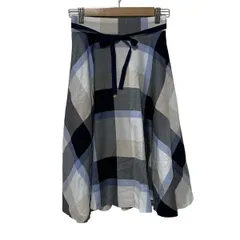 美品♡バーバリーブルーレーベル クレストブリッジ　リボンギャザースカートべージュ クレストブリッジチェックドビーカラーペン5WAYチュール