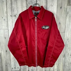 OLD LUCKY STRIKE 90s ラッキーストライク 襟付き 裏地付き ナイロン ジャンパー ジャージ トラック ジャケット メンズ L サイズ