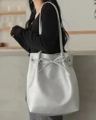 ☆新品☆ ALTROSE リボン A4 トートバッグ シルバー