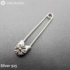 シルバー925 クロスデザイン 安全ピン ピアス 大サイズ メンズ レディース ユニークアクセサリー