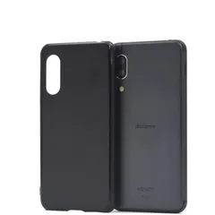 【在庫処分】軽・薄型 落下防止 【SH-02M 耐衝撃 ブラック / ケース SHV45 S7 / One SH-RM12 ケース/Android basic 対応】ストラップホール付き sense3 柔軟 sense3 砂艶消しの質感 sense3 ケース/