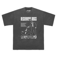 メンズ レディース 半袖Tシャツ 映画  Tシャツ レザボアドッグス　色落ちブラック　Lサイズ
