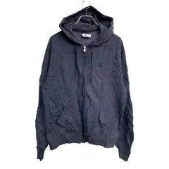 Champion ロゴ スウェット ジップアップパーカー Mサイズ チャンピオン ネイビー 古着卸 アメリカ仕入 t2411-3899