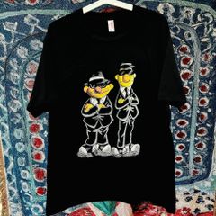 PLUPFICTION セサミ ティーシャツ 半袖 メンズリプリント 黒 パルプフィクション セサミストリート 半袖 Tシャツ 新品 お洒落 XL 2XL レトロ 個性的 奇抜  攻め 前衛的 ビンテージリプリント vintage riprint 古着