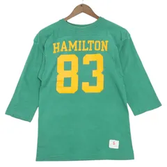 70年代 USA製 Champion チャンピオン フットボールＴシャツ ヴィンテージ バータグ グリーン（メンズ S ）中古 古着 A4606