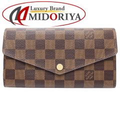 【中古】LOUIS VUITTON ルイヴィトン ダミエ 長財布 N63209 ポルトフォイユ サラ エベヌ レディース /181641