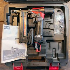 【7日保証・整備済】消耗部品交換済♪ MAX マックス 高圧 4mm幅 フロアタッカー HA-38F4(D)4MAフロア ケース付き 動作良好!