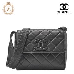 CHANEL シャネル 　ワンショルダーバッグ  マトラッセ  ココマーク　プッシュロック 　黒　ゴールド金具　レディースバッグ　ブランド【中古】【送料無料】