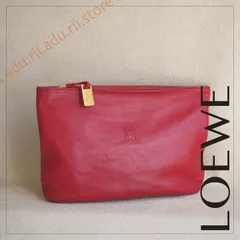 LOEWEロエベペンケースレザーレッド