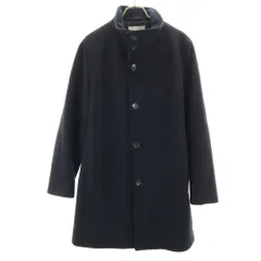 ビューティーアンドユースユナイテッドアローズ ウールブレンド ダブルフェイス メルトン レイズドネック コート M ネイビー BEAUTY&YOUTH UNITED ARROWS メンズ