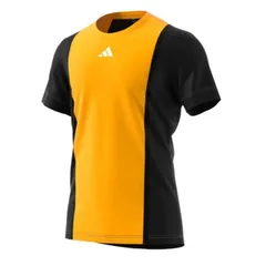 「日本サイズ」アディダス(adidas) 2024 SS メンズ HEAT. RDY プロ フリーリフト RIB ゲームシャツ IKL88-IS8972 スパーク×BK(24y4mテニス用ゲームウェア)【メール便発送】(320269914)