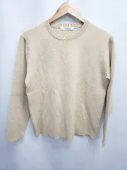 ◇ Θ JOURNAL STANDARD ジャーナルスタンダード コットン混 長袖 ニット カットソー サイズＭ ベージュ レディース E  【1506180012646】