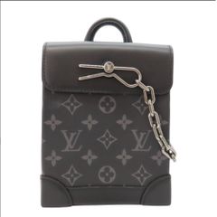 【中古】LOUIS VUITTON ルイヴィトン M82774 モノグラム・エクリプス ナノ・スチーマー ショルダーバッグ  斜めかけ ミニハンドバッグ ブラック メンズ A2404236 【無料ギフトラッピング承ります】