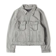 美品 LOUIS VUITTON ルイヴィトン ジャケット サイズ:54 19AW ウォッシュ加工 3D ディテール デニム トラッカー ジャケット HHA01WOTS アウター ブルゾン ジージャン ブラック 黒 イタリア製のサムネイル