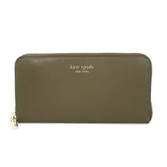 新品 ケイトスペード kate spade 長財布(ラウンドファスナー) ジップ アラウンド コンチネンタル ウォレット カーキ グリーン