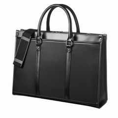 Color:c.ブラック Stylish [グレヴィオ] 一流の鞄職人が作る ビジネスバッグ 大容量 15.6インチPC 撥水 自立 2way 出張 就活バッグ リクルートバッグ メンズ A4 ブラック ネイビー 黒 紺