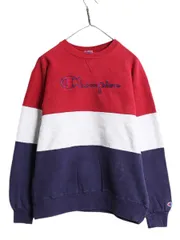 【お得なクーポン配布中!】 80s USA製 チャンピオン 前V スウェット トレーナー メンズ XL ヴィンテージ Champion 裏起毛 ヘビーウェイト トリコカラー 目付き 青タグ