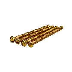 YJB PARTS ハムバッカーピックアップ用ネジ 4pcs/set マイナス頭ゴールド ネジ単品 インチ