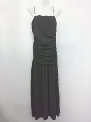 ◇ ROYAL PARTY ロイヤルパーティー ロング丈 キャミワンピース サイズF ブラック レディース P  【1407100027019】