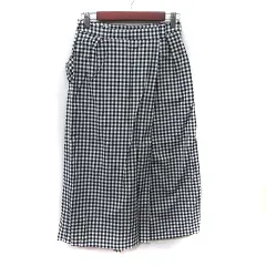 ザラ トラファルック ZARA Trafaluc ワイドパンツ ギンガムチェック 黒 ブラック /YI