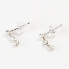 揺れるダイヤピアス　ＰＴ　プラチナ900　ダイヤモンドピアス　0.2ct