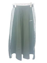 ◇ ⊂ converse コンバース サイドライン ロング丈 フレア スカート サイズM ブラック レディース E  【1410230013609】