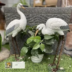 日本　伝統工芸品　陶器製 美しい鶴のオブジェ・置物 木箱付き 寿鶴 鶴 - TAKEHIKO - 武比古 - 日本の伝統工芸・関工芸株式会社