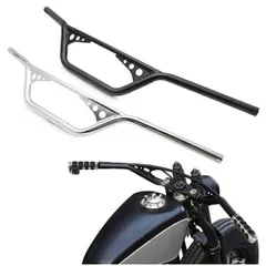 バイク 汎用 ハンドルバー 汎用 1インチ 25.4mm アメリカン 艶消し黒 銀 ブラック メッキシルバー ハーレー ドラッグスター400 1100 イントルーダー400 バルカン400 800 900 クラシック ドリフター カスタムパーツ