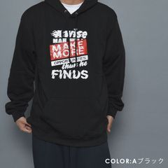 ストリート系プリント　裏起毛パーカー