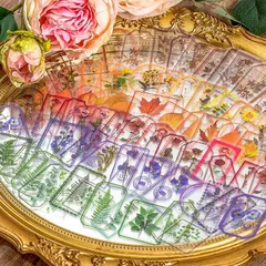 ST142｜コラージュ素材 コラージュ シール フレークシール まとめ売り セット 手帳 手帳素材 手帳デコ