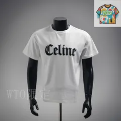 【今日WTO】Celine 2025SS ゴシックアルファベット刺繍 半袖 T シャツ-TN99