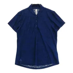 サイズ：L ADIDAS GOLF アディダスゴルフ 2022年モデル 半袖ポロシャツ ジャガード  ネイビー系 [240101340107]# ゴルフウェア レディース ストスト