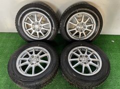 【管理番号245-80】ZEPHYR ゼファー スタッドレス 15インチ 15×6J+50 PCD114.3 5H グッドイヤー ICE NAVI 7 195/65R15 4本セット