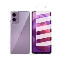 【新着商品】ガラスフィルム + 用の 用の G24 G24 G24 ケースMoto シリコン 専用保護 TPU TPU 落下防止 耐衝撃 クリア ケース Moto 飛散防止For 指紋防止 セット 気泡ゼロ 高透過率 硬度9H 強化ガラス フィルム フィルム