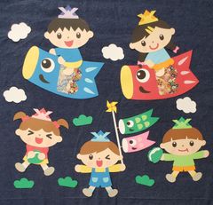 壁面飾り 壁面製作 5月 春 こいのぼり 端午の節句 こどもの日 幼稚園 保育園