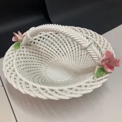 イタリー製 カポディモンテフルーツベジタブルバスケット イタリー製 カポディモンテフルーツベジタブルバスケット