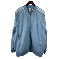 adidas アディダスオリジナルス SST トラックジャケット トレフォイルロゴ サックスブルー × ホワイト 2XLサイズ 2010s