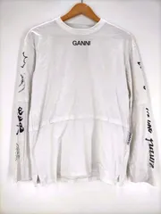 ガニー Ganni 両面プリント レイヤード L/S Tシャツ レディース