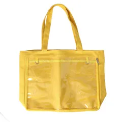 ☆ レモンイエロー ☆ 痛バッグ トートバッグ 大容量 yyybag5172 痛バッグ トートバッグ 大容量 トート トートバック 痛バック 手提げ マイバック マイバッグ 大きな ポケット 透明 キャンバス シンプル 通学 ポリエステル かわいい お出かけ