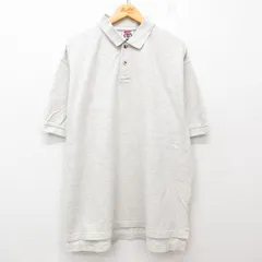 XL/古着 半袖 ポロ シャツ メンズ 00s 大きいサイズ 薄グレー 霜降り 25jul23 中古 トップス