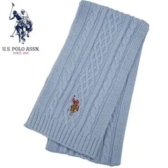 ユーエス ポロ US.POLO ASSN マフラー ブルー USPA-2014 447427 レディスマフラー メンズマフラー ブランドマフラー