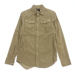 ジースター ロウ ウエスタンシャツ コーデュロイ サイズS【AFB40】