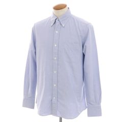 【新品】グランシャツ Glanshirt コットン オックスフォード ボタンダウン カジュアルシャツ ブルー【サイズ39】【メンズ】