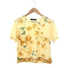 美品レオナールLEONARD FASHION 花柄 半袖カットソー L カンカン