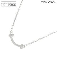 ティファニー TIFFANY&Co. T スマイル ダイヤ ネックレス ミニ 45cm K18 WG ホワイトゴールド 750 T Smile Necklace 90282445