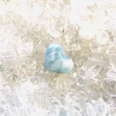 ラリマー ペンダントトップ ハート