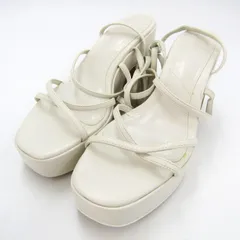 ザラ サンダル ストラップ 厚底 靴 レディース 39サイズ ホワイト系 ZARA 【中古】