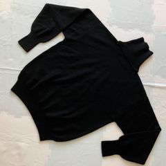 美品　LANVINランバン　ハイネックタートルニット ブラック　プルオーバー　カシミヤ　52 LL