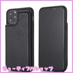 【特価】【 Viesa 】 背面カード 手帳型ケース iPhone 12 PRO MAX 6.7 inch (6.7インチ) 対応 APPLE スマホ バックカバー ケース 手帳型 (ブラック) 手作り 財布型 マグネット 薄 軽量 ポケット収納付き 背面カバ